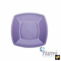 PIATTI PIANI QUADR.LILLA G.PLAST(25)