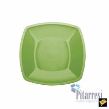 PIATTI PIANI QUADR.VERDI G.PLAST(25)