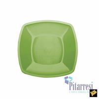 PIATTI PIANI QUADR.VERDI G.PLAST(25)